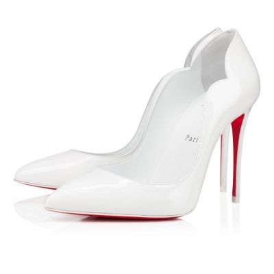 Christian Louboutin Hot Chick 100 Lak Pumps Pumps Dame Hvide | DK-79221