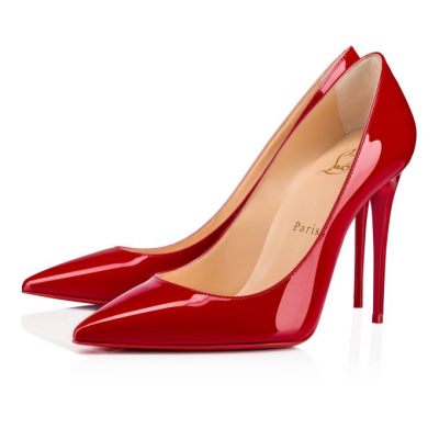 Christian Louboutin Kate 100 100 Lak Pumps Pumps Dame Rød | DK-89386