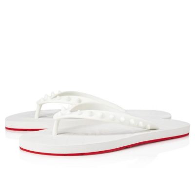 Christian Louboutin Loubi Flip Plastic Finish Mules Mules Dame Hvide | DK-33692