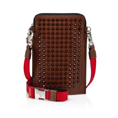 Christian Louboutin Loubilab Classic Læder Messenger Bags Messenger Taske Herre Brune | DK-61846