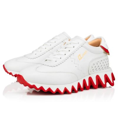 Christian Louboutin Loubishark Calf Sneakers Sneakers Dame Hvide | DK-49513