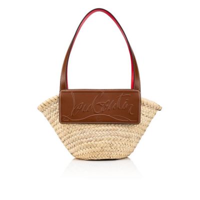 Christian Louboutin Loubishore Small Creative Fabric Basket Basket Dame Beige | DK-49038