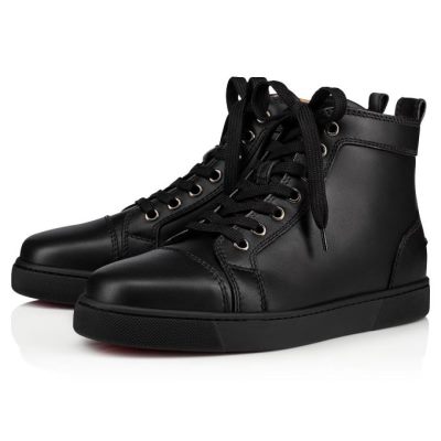 Christian Louboutin Louis 000 Calf Sneakers Sneakers Dame Sort | DK-04043