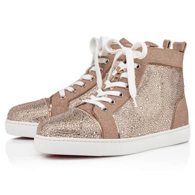 Christian Louboutin Louis 000 Version Courtisane Strass Sneakers Sneakers Dame Beige | DK-65411