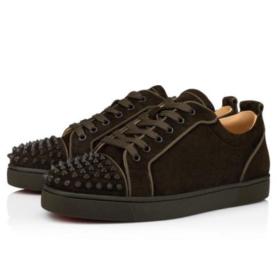 Christian Louboutin Louis Junior Sp 000 Mat Veau Velours Sneakers Sneakers Herre Chokolade | DK-87030