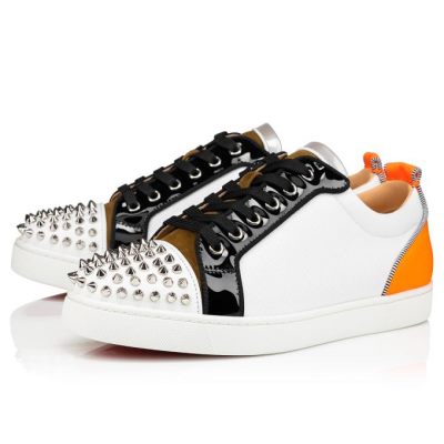 Christian Louboutin Louis Junior Spikes Orlato Creative Fabric Sneakers Sneakers Herre Flerfarvede | DK-16274