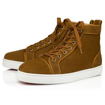 Christian Louboutin Louis Orlato 000 Veau Velours Sneakers Sneakers Herre Olivengrøn | DK-46902