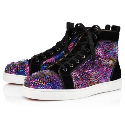 Christian Louboutin Louis Orlato Bling Bang Version Strass Sneakers Sneakers Herre Flerfarvede | DK-17007