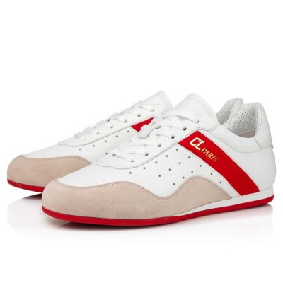 Christian Louboutin My K Low Ruskind Sneakers Sneakers Dame Hvide | DK-01508