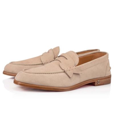 Christian Louboutin No Penny Calf Loafer Loafers Herre Grå | DK-07771