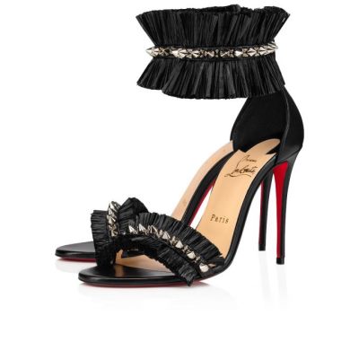 Christian Louboutin Poupedou 100 Sandals Sandaler Dame Sort | DK-91720