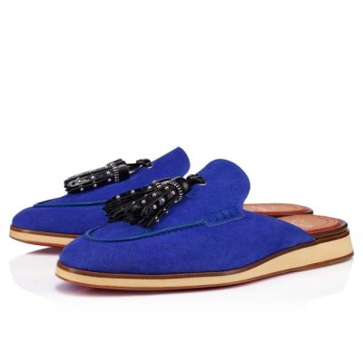 Christian Louboutin Roc X Tass Calf Espadrilles Espadrilles & Sandals Herre Blå | DK-36395