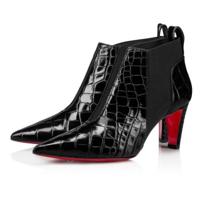 Christian Louboutin Tchakaboot 70 Calf Boots Støvler Dame Sort | DK-40637