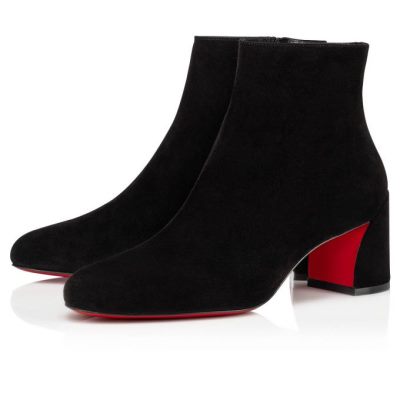 Christian Louboutin Turela 55 Veau Velours 55 Veau Velours Boots Støvler Dame Sort | DK-53802