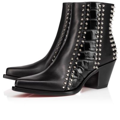 Christian Louboutin With My Guitar 65 Calf Boots Støvler Dame Sort Sølv | DK-37310